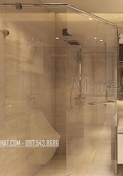  Vách kính nhà tắm 135 độ