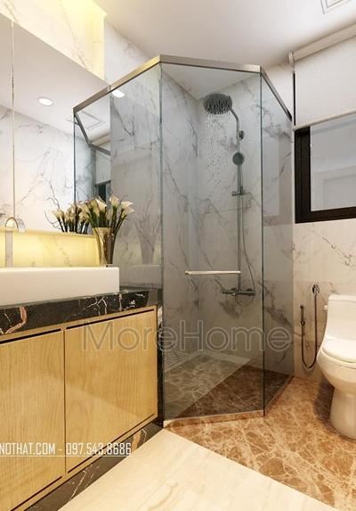 Vách kính nhà tắm đẹp