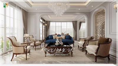 *30+ Ý Tưởng Trang Trí Phòng Khách Tân Cổ Điển Độc Đáo