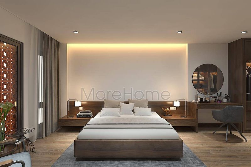 Mẫu gương tròn trang điểm độc đáo, nhẹ nhàng cho phòng ngủ