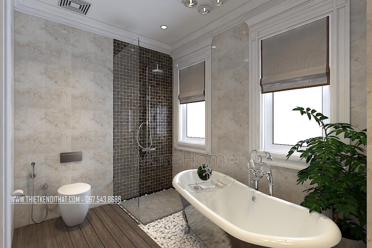 Thi công vách tắm kính 90 độ